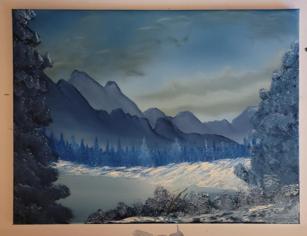Blue Winter Mountain